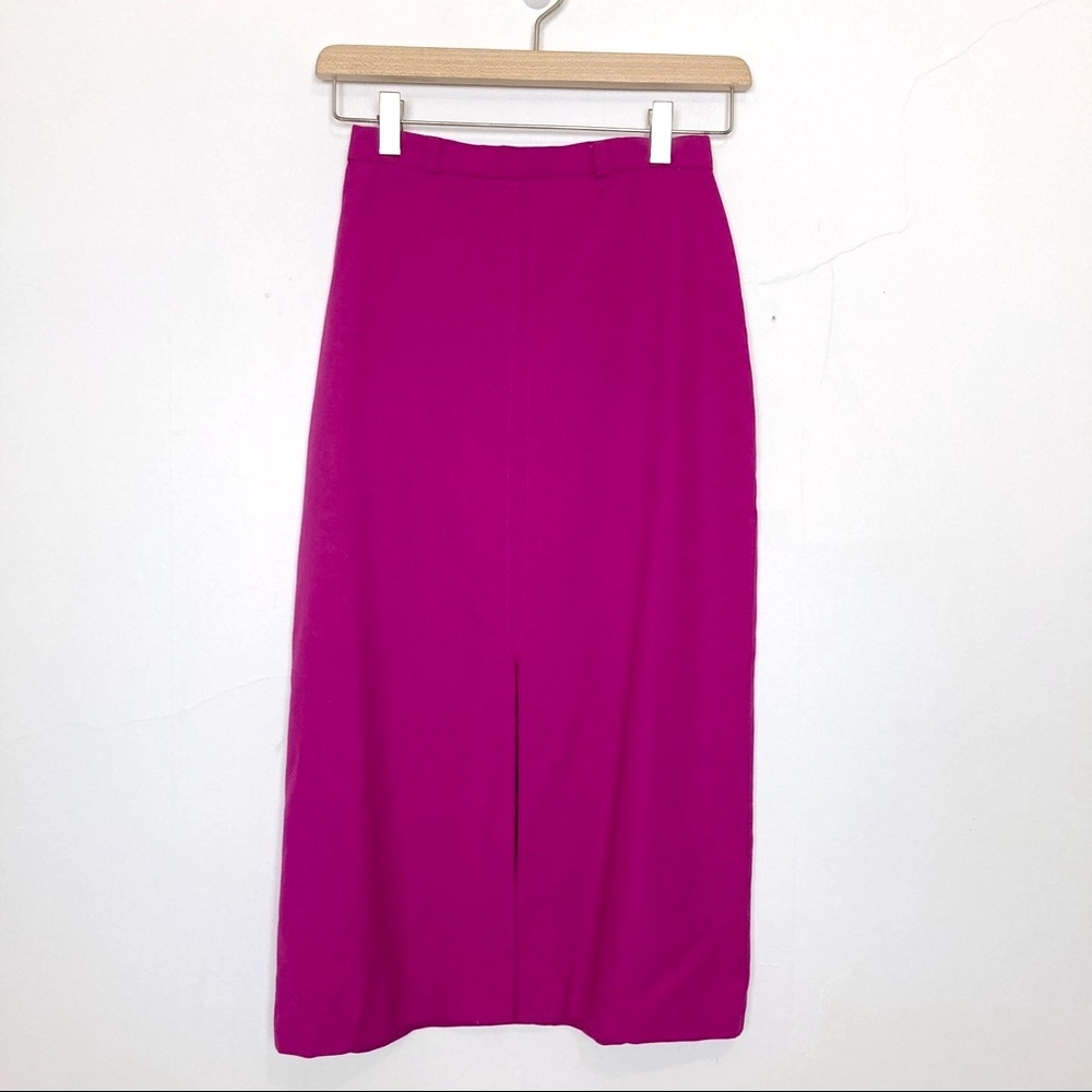 Vintage high waisted pencil skirt pink fuchsia